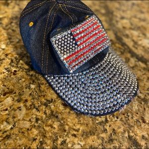 Beautiful hat with rhinestones